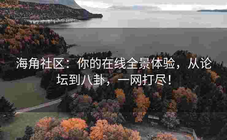 海角社区：你的在线全景体验，从论坛到八卦，一网打尽！