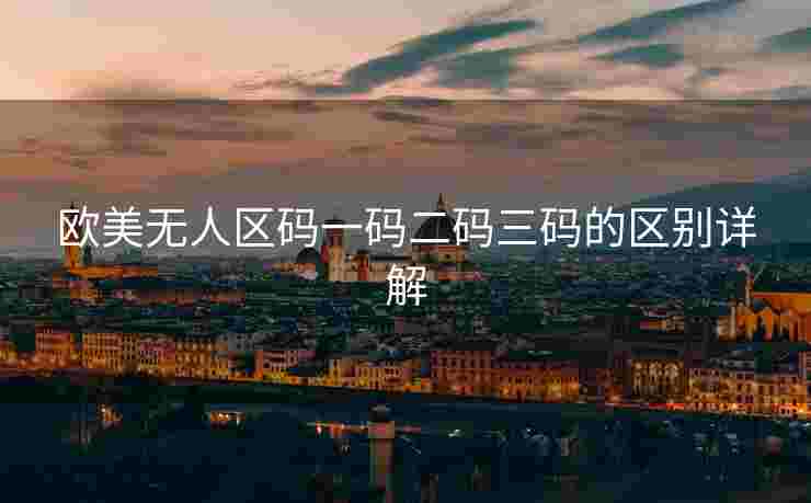 欧美无人区码一码二码三码的区别详解